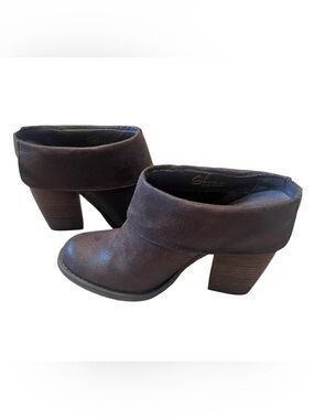 Sbicca Vintage Collection Vitalo Bootie Mule in Brown Sz 7 Like New Boho Cute